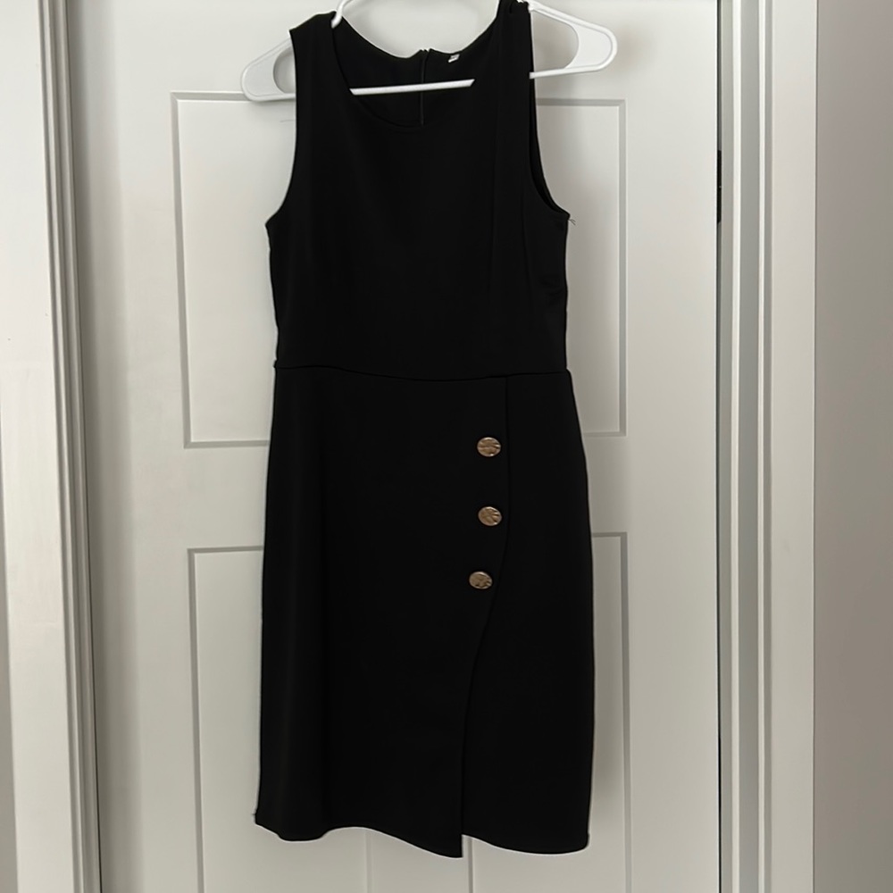 Black dress with Gold buttons